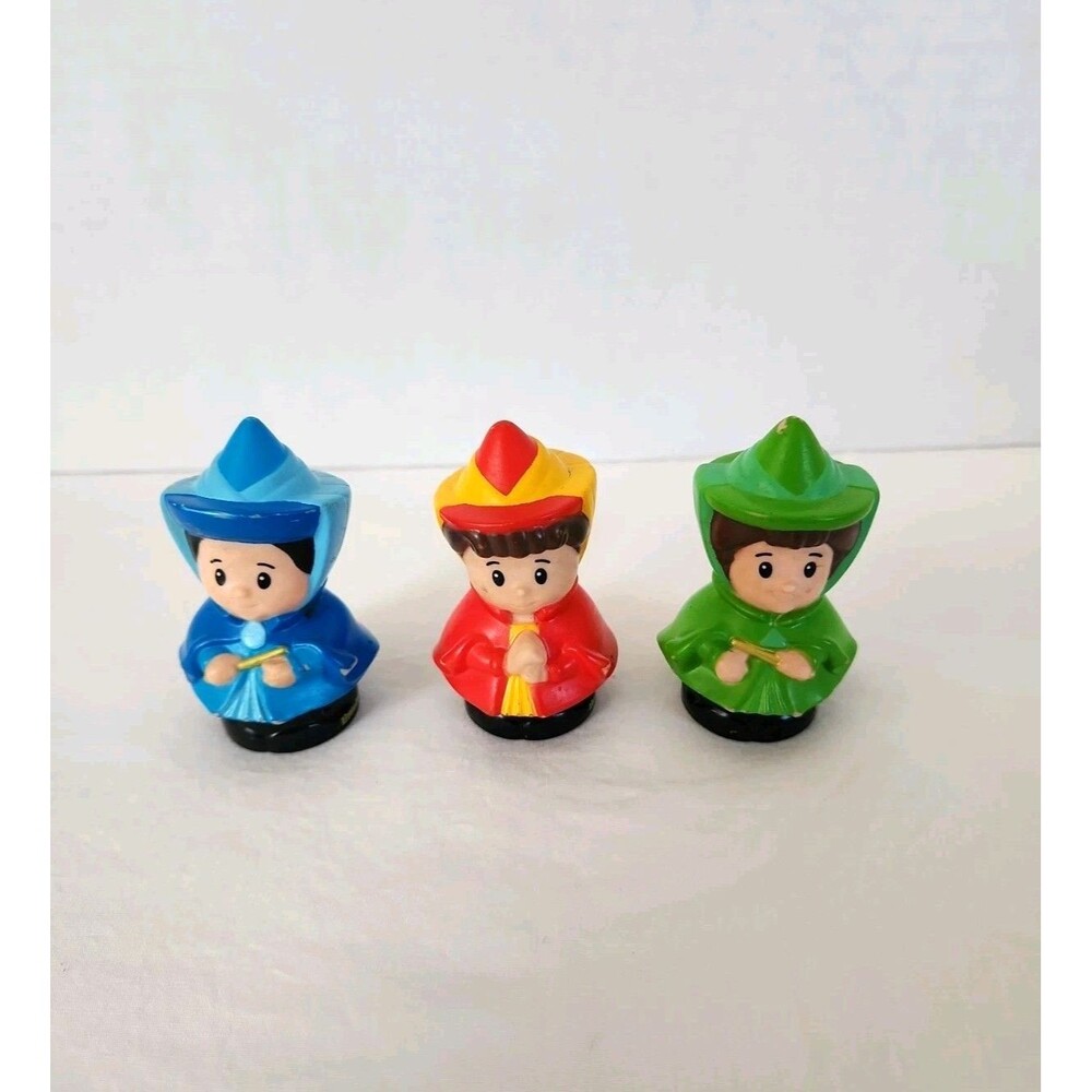 Fisher-Price Disney Sleeping Beauty 3 Fairy Godmother Figurines Set Of 3 2013